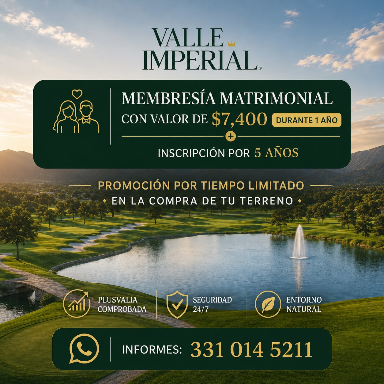 Membresía Matrimonial $7,400